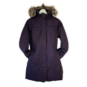 The North Face Purple Arctic Hyevnt Parka with Faux Fur Trim Hood